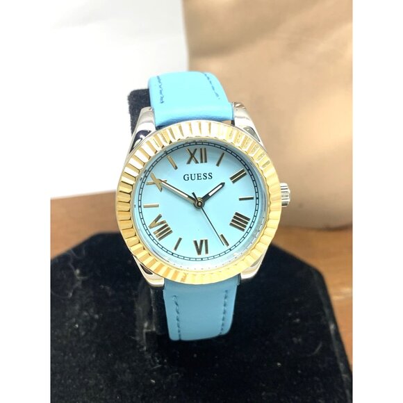 Guess Women\'s Watch GW0687L4 Mini Luna Quartz Blue Dial Leather Strap 30mm main image 7